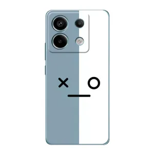 Силиконовые Чехлы (смешные стикеры) для Xiaomi Redmi Note 13 Pro (5G) (Серо-белый)