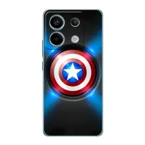 Чехол с Щитом Капитана Америки на Xiaomi Redmi Note 13 Pro (5G) (Яркий Щит Капитана)