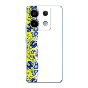 Силиконовый Чехол на Xiaomi Redmi Note 13 Pro (5G) с картинкой Вышиванки (Желто-синяя вышиванка)