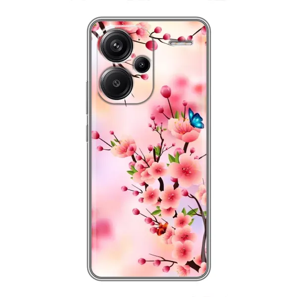 Чехол с рисунком «Бабочки на сакуре» для Xiaomi Redmi Note 13 Pro Plus Чехол с рисунком «Бабочки на сакуре» для Xiaomi Redmi Note 13 Pro Plus