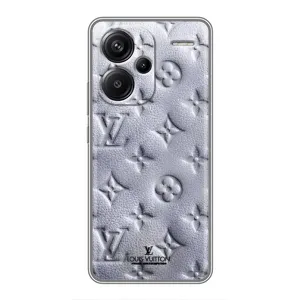 Текстурный Чехол Louis Vuitton для Редми Нот 13 Про Плюс (Белый ЛВ)
