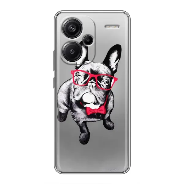 Чехол с рисунком «Бульдог в очках» для Xiaomi Redmi Note 13 Pro Plus Чехол с рисунком «Бульдог в очках» для Xiaomi Redmi Note 13 Pro Plus