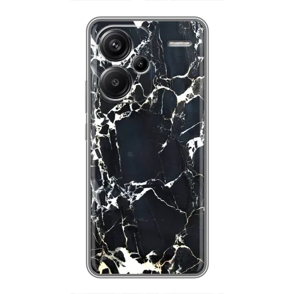 Чехол с рисунком «Чёрный мрамор» для Xiaomi Redmi Note 13 Pro Plus