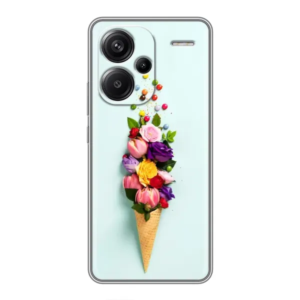 Чехол с рисунком «Цветок-мороженное» для Xiaomi Redmi Note 13 Pro Plus Чехол с рисунком «Цветок-мороженное» для Xiaomi Redmi Note 13 Pro Plus