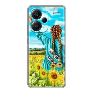 Чехол Стильные девушки на Xiaomi Redmi Note 13 Pro Plus (Девушка на поле)
