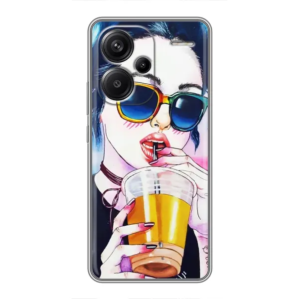 Чехол с рисунком «Девушка с коктейлем» для Xiaomi Redmi Note 13 Pro Plus Чехол с рисунком «Девушка с коктейлем» для Xiaomi Redmi Note 13 Pro Plus