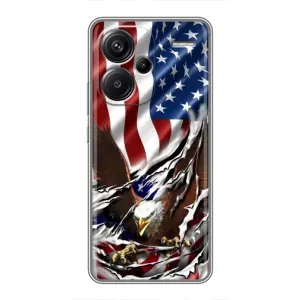 Чехол Флаг USA для Xiaomi Redmi Note 13 Pro Plus (Флаг USA)