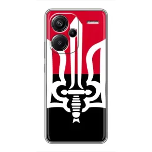 Чехлы УПА (Красно-Чёрный) на Xiaomi Redmi Note 13 Pro Plus (Герб Украины)