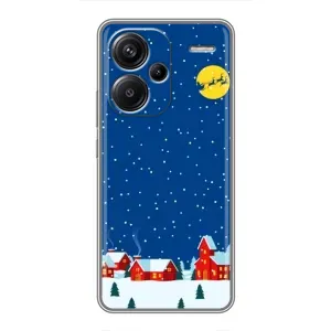 Силиконовый бампер на рождество для Xiaomi Redmi Note 13 Pro Plus (Город в снегу)