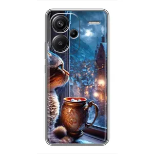 Чехлы на Новый Год Xiaomi Redmi Note 13 Pro Plus (Кот новогодний)