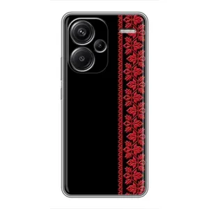 Силиконовый Чехол на Xiaomi Redmi Note 13 Pro Plus (Красная Вышиванка)
