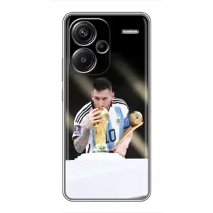 Чехлы Лео Месси Аргентина для Xiaomi Redmi Note 13 Pro Plus (Кубок Мира)