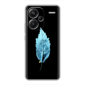 Чохол з картинками на чорному фоні для Xiaomi Redmi Note 13 Pro Plus (Листя)