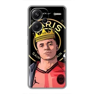 Чехол (TPU) с Футболистом на Xiaomi Redmi Note 13 Pro Plus (Mbappe King)