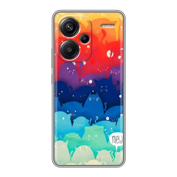 Чехол с рисунком «Mew» для Xiaomi Redmi Note 13 Pro Plus