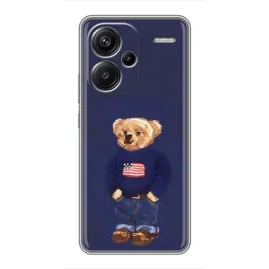 Чехлы Мишка Тедди для Редми Нот 13 Про Плюс (Мишка USA)