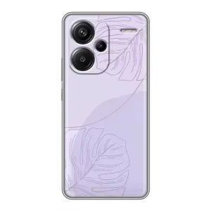 Чехол цветочный дизайн для Xiaomi Redmi Note 13 Pro Plus (Монстера фиолетовая)