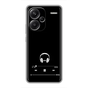 Чохол з картинками на чорному фоні для Xiaomi Redmi Note 13 Pro Plus (Плеєр)