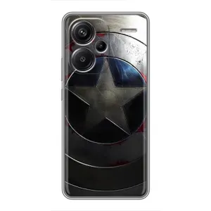Чехол с Щитом Капитана Америки на Xiaomi Redmi Note 13 Pro Plus (Ретро Щит Капитана)
