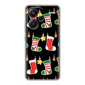 Силиконовый бампер на рождество для Xiaomi Redmi Note 13 Pro Plus (Рождественские подарки)