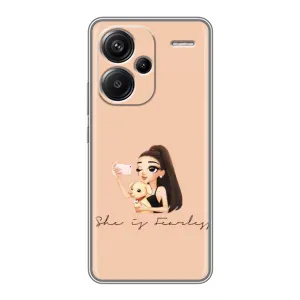 Силиконовый Чехол на Xiaomi Redmi Note 13 Pro Plus с картинкой Стильных Девушек (С собакой)