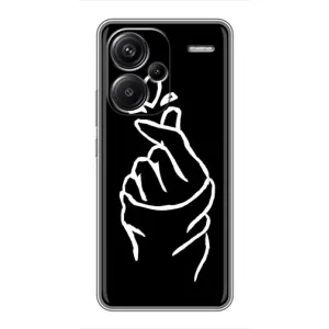 Чехлы (Знак сердечка) на Xiaomi Redmi Note 13 Pro Plus (Сердце на черном)