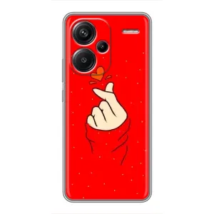 Чехлы (Знак сердечка) на Xiaomi Redmi Note 13 Pro Plus (Сердце на красном)