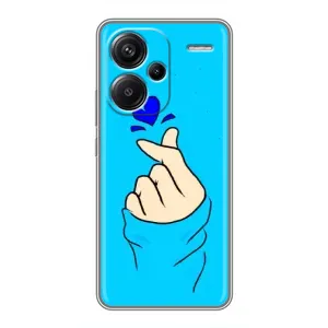 Чехлы (Знак сердечка) на Xiaomi Redmi Note 13 Pro Plus (Сердце на синем)