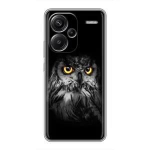 Чехлы с принтом СОВЫ для Xiaomi Redmi Note 13 Pro Plus (Сова на чёрном)