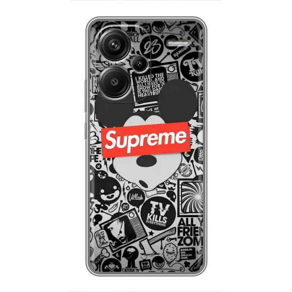 Чехол с рисунком «Supreme Маус» для Xiaomi Redmi Note 13 Pro Plus Чехол с рисунком «Supreme Маус» для Xiaomi Redmi Note 13 Pro Plus