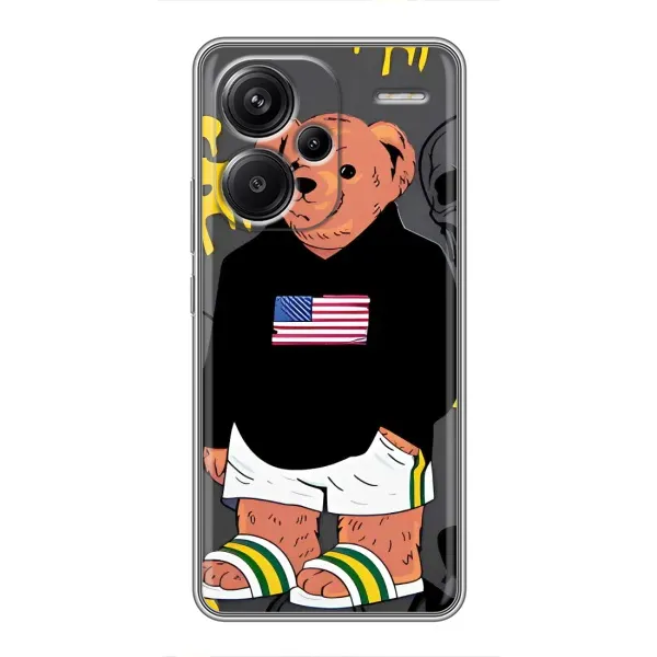 Чехол с рисунком «Teddy USA» для Xiaomi Redmi Note 13 Pro Plus Чехол с рисунком «Teddy USA» для Xiaomi Redmi Note 13 Pro Plus