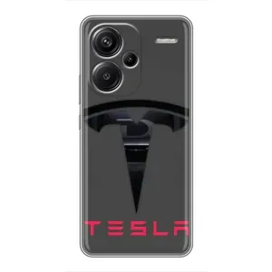 Силіконовий бампер з картинкою машини на Xiaomi Redmi Note 13 Pro Plus (Logo TESLA)