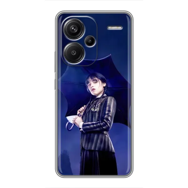Чехол с рисунком «Уэнсдей с зонтом» для Xiaomi Redmi Note 13 Pro Plus