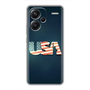 Чехол Флаг USA для Xiaomi Redmi Note 13 Pro Plus