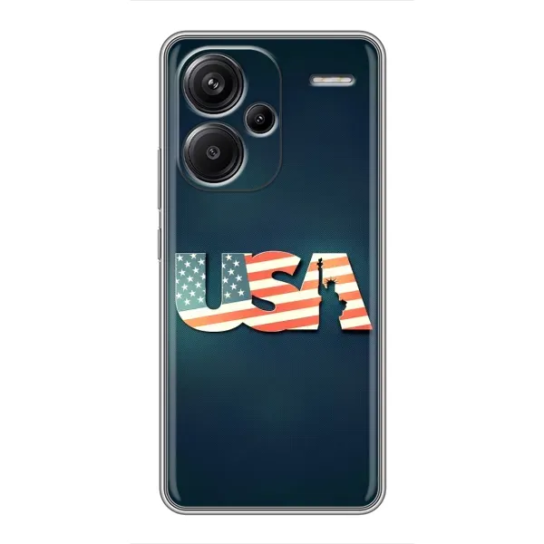 Чехол с рисунком «USA» для Xiaomi Redmi Note 13 Pro Plus Чехол с рисунком «USA» для Xiaomi Redmi Note 13 Pro Plus