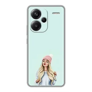 Силиконовый Чехол на Xiaomi Redmi Note 13 Pro Plus с картинкой Стильных Девушек (В шапке)