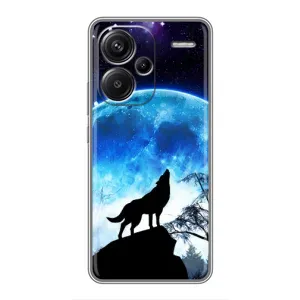 Чехол с Волком на Xiaomi Redmi Note 13 Pro Plus (Воет на луну)