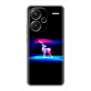 Силиконовый бампер с картинкой животных для Xiaomi Redmi Note 13 Pro Plus (Яркий олень)