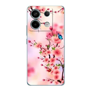 Чохол з картинкою Сакури на Xiaomi Redmi Note 13 Pro (4G) (Метелики на сакурі)