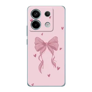Чохол банти для Xiaomi Redmi Note 13 Pro (Бант на рожевому)