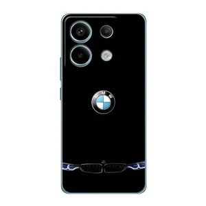 Силиконовый бампер с картинкой машины на Xiaomi Redmi Note 13 Pro (4G) (Черный BMW)