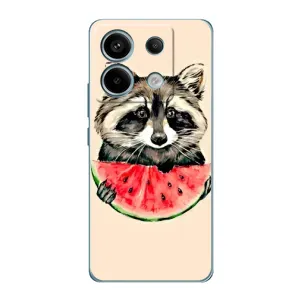Силиконовый Чехол с Енотами на Xiaomi Redmi Note 13 Pro (Енот)
