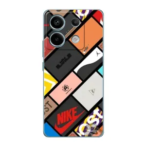 Чехол с Брендами одежды на Редми Нот 13 Про (4G) (Коробки)