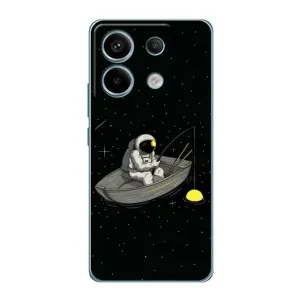 Силиконовый Чехол с принтом "Космонавты" на Xiaomi Redmi Note 13 Pro (4G) (Космонавт на рыбалке)