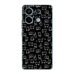 Чехол на тематику: Коты для Xiaomi Redmi Note 13 Pro (Котики на черном)