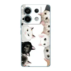 Силиконовый чехол с котиком для Xiaomi Redmi Note 13 Pro (4G) (Коты)