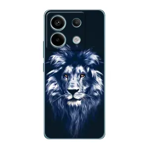 Чехол с картинкой на Xiaomi Redmi Note 13 Pro (4G) (Лев - синий)