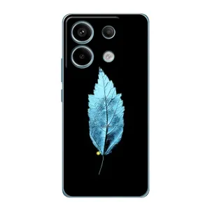 Чохол з картинками на чорному фоні для Xiaomi Redmi Note 13 Pro (4G) (Листя)