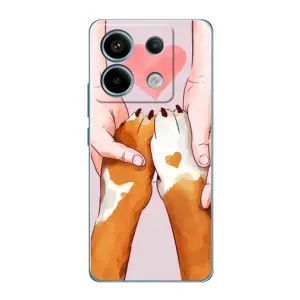 Чехол (ТПУ) Милые собачки для Xiaomi Redmi Note 13 Pro (4G) (Любовь к собакам)