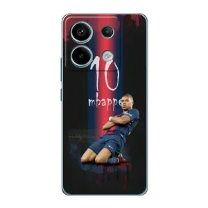 Чехол (TPU) с Футболистом на Xiaomi Redmi Note 13 Pro (4G) (MBAPPE 10)